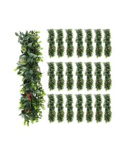 22 PCS Artificial Plant Vines Faux Plants Greenery Garland for Wedding Party Garden Home Kitchen Office Wall Decor Indoor Outdoor Decor, Green Red