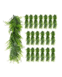 20 PCS Artificial Plant Vines Faux Plants Greenery Garland for Wedding Party Garden Home Kitchen Office Wall Decor Indoor Outdoor Decor, Ivy Green