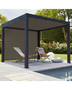 Coarbor Sun Shade Cloth with Grommets, 10' x 20' Straight Edge Rectangle Sun Sail Shades, Pergola Shade Cover for Outdoor, Patio, Garden, Backyard, Brown