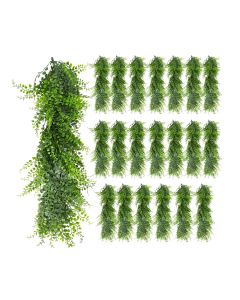 21 PCS Artificial Plant Vines Faux Plants Greenery Garland for Wedding Party Garden Home Kitchen Office Wall Decor Indoor Outdoor Decor, Ivy Green