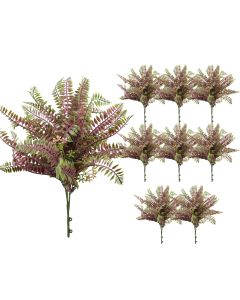 Coarbor 9 PCS Artificial Bushes Plastic Artificial Flowers Fake Outdoor Plants for Home Kitchen Party Flowers Arrangement Wedding Decorations, Purple Green