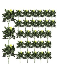 Coarbor 30 PCS Artificial Bushes Plastic Artificial Flowers Fake Outdoor Plants for Home Kitchen Party Flowers Arrangement Wedding Decorations, Green