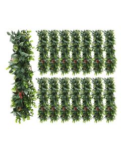 15 PCS Artificial Plant Vines Faux Plants Greenery Garland for Wedding Party Garden Home Kitchen Office Wall Decor Indoor Outdoor Decor, Green Red