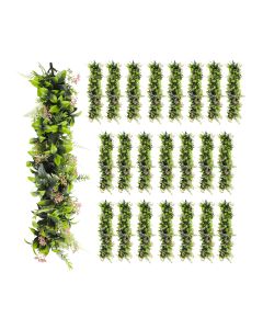 23 PCS Artificial Plant Vines Faux Plants Greenery Garland for Wedding Party Garden Home Kitchen Office Wall Decor Indoor Outdoor Decor, Green Pink