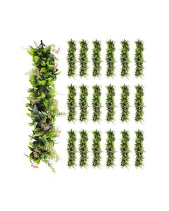 19 PCS Artificial Plant Vines Faux Plants Greenery Garland for Wedding Party Garden Home Kitchen Office Wall Decor Indoor Outdoor Decor, Green Pink