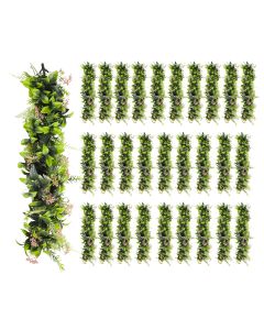 29 PCS Artificial Plant Vines Faux Plants Greenery Garland for Wedding Party Garden Home Kitchen Office Wall Decor Indoor Outdoor Decor, Green Pink