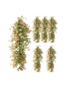 6 PCS Artificial Plant Vines Faux Plants Greenery Garland for Wedding Party Garden Home Kitchen Office Wall Decor Indoor Outdoor Decor, Autumn Orange