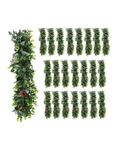 23 PCS Artificial Plant Vines Faux Plants Greenery Garland for Wedding Party Garden Home Kitchen Office Wall Decor Indoor Outdoor Decor, Green Red