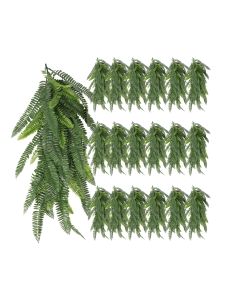 19 PCS Artificial Plant Vines Faux Plants Greenery Garland for Wedding Party Garden Home Kitchen Office Wall Decor Indoor Outdoor Decor, Fern Green