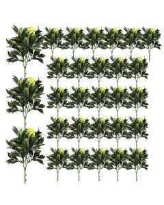 Coarbor 29 PCS Artificial Bushes Plastic Artificial Flowers Fake Outdoor Plants for Home Kitchen Party Flowers Arrangement Wedding Decorations, Green