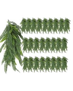 26 PCS Artificial Plant Vines Faux Plants Greenery Garland for Wedding Party Garden Home Kitchen Office Wall Decor Indoor Outdoor Decor, Fern Green