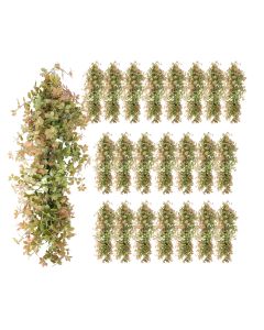 23 PCS Artificial Plant Vines Faux Plants Greenery Garland for Wedding Party Garden Home Kitchen Office Wall Decor Indoor Outdoor Decor, Autumn Orange