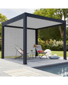 Coarbor Sun Shade Cloth with Grommets, 12' x 20' Straight Edge Rectangle Sun Sail Shades, Pergola Shade Cover for Outdoor, Patio, Garden, Backyard, Light Grey