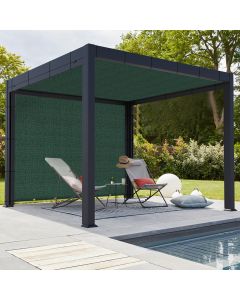 Coarbor Straight Edge Sun Shade Sail Rectangle 14'x38' for Pergola Patio Gazebo Pool Awning Canopy Shade Grommets Placed All Edges-Green