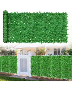 Coarbor 58"x787" Artificial Ivy Privacy Fence Screen Faux Laurel Leaves Hedge Panels Wall Decorative for Backyard Deck Patio Balcony Garden (Light Green Laurel Leaves)