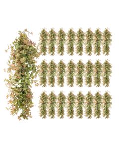 25 PCS Artificial Plant Vines Faux Plants Greenery Garland for Wedding Party Garden Home Kitchen Office Wall Decor Indoor Outdoor Decor, Autumn Orange