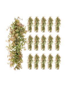 16 PCS Artificial Plant Vines Faux Plants Greenery Garland for Wedding Party Garden Home Kitchen Office Wall Decor Indoor Outdoor Decor, Autumn Orange