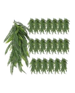 21 PCS Artificial Plant Vines Faux Plants Greenery Garland for Wedding Party Garden Home Kitchen Office Wall Decor Indoor Outdoor Decor, Fern Green