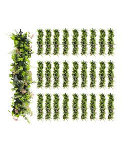 28 PCS Artificial Plant Vines Faux Plants Greenery Garland for Wedding Party Garden Home Kitchen Office Wall Decor Indoor Outdoor Decor, Green Pink