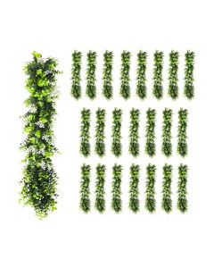 23 PCS Artificial Plant Vines Faux Plants Greenery Garland for Wedding Party Garden Home Kitchen Office Wall Decor Indoor Outdoor Decor, Green White