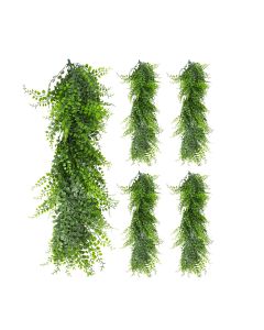 5 PCS Artificial Plant Vines Faux Plants Greenery Garland for Wedding Party Garden Home Kitchen Office Wall Decor Indoor Outdoor Decor, Ivy Green