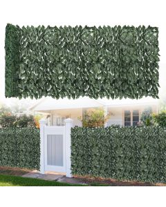 Coarbor 58"x787" Artificial Ivy Privacy Fence Screen Faux Laurel Leaves Hedge Panels Wall Decorative for Backyard Deck Patio Balcony Garden (Dark Green Laurel Leaves)