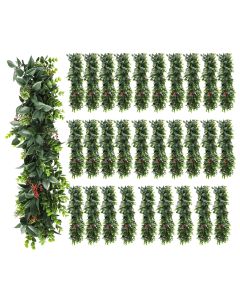 30 PCS Artificial Plant Vines Faux Plants Greenery Garland for Wedding Party Garden Home Kitchen Office Wall Decor Indoor Outdoor Decor, Green Red