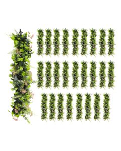 27 PCS Artificial Plant Vines Faux Plants Greenery Garland for Wedding Party Garden Home Kitchen Office Wall Decor Indoor Outdoor Decor, Green Pink