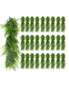 28 PCS Artificial Plant Vines Faux Plants Greenery Garland for Wedding Party Garden Home Kitchen Office Wall Decor Indoor Outdoor Decor, Ivy Green