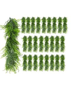 26 PCS Artificial Plant Vines Faux Plants Greenery Garland for Wedding Party Garden Home Kitchen Office Wall Decor Indoor Outdoor Decor, Ivy Green